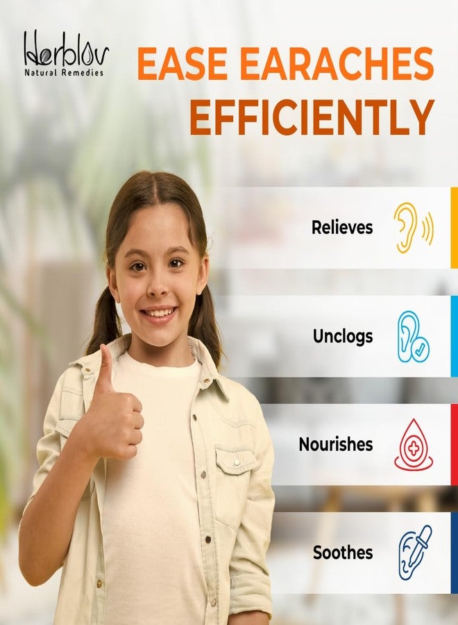 هيربلوڤ قطرات أذن طبيعية للأطفال - قطرات زيت أذن عضوية لراحة الأذنين، وتخفيف آلام الأذن، والحكة، وغير ذلك - آمنة للأطفال، صنع في الولايات المتحدة الأمريكية - Image 4